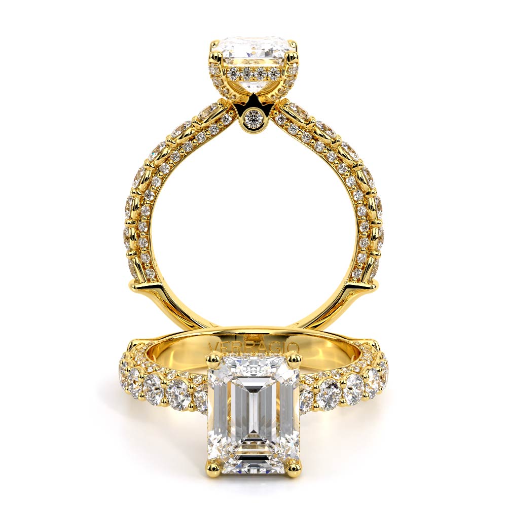 Verragio Pave Emerald Engagement Ring