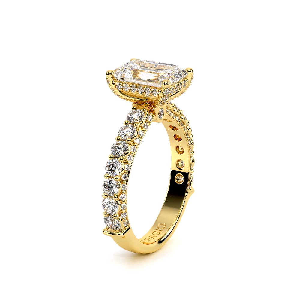 Verragio Pave Emerald Engagement Ring