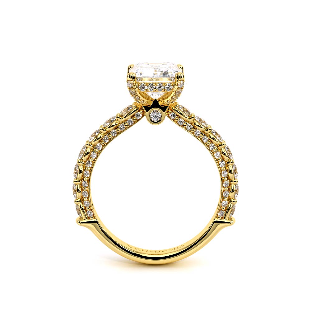 Verragio Pave Emerald Engagement Ring