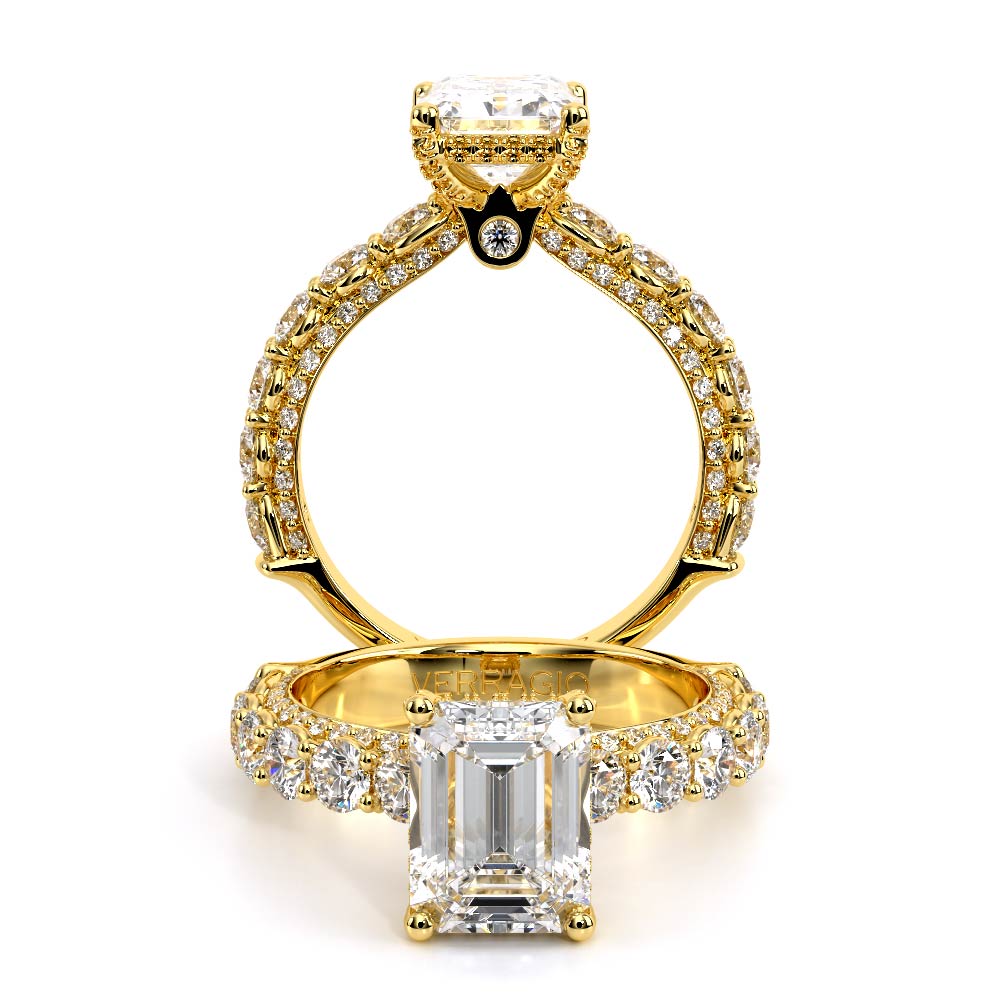 Verragio Pave Emerald Engagement Ring