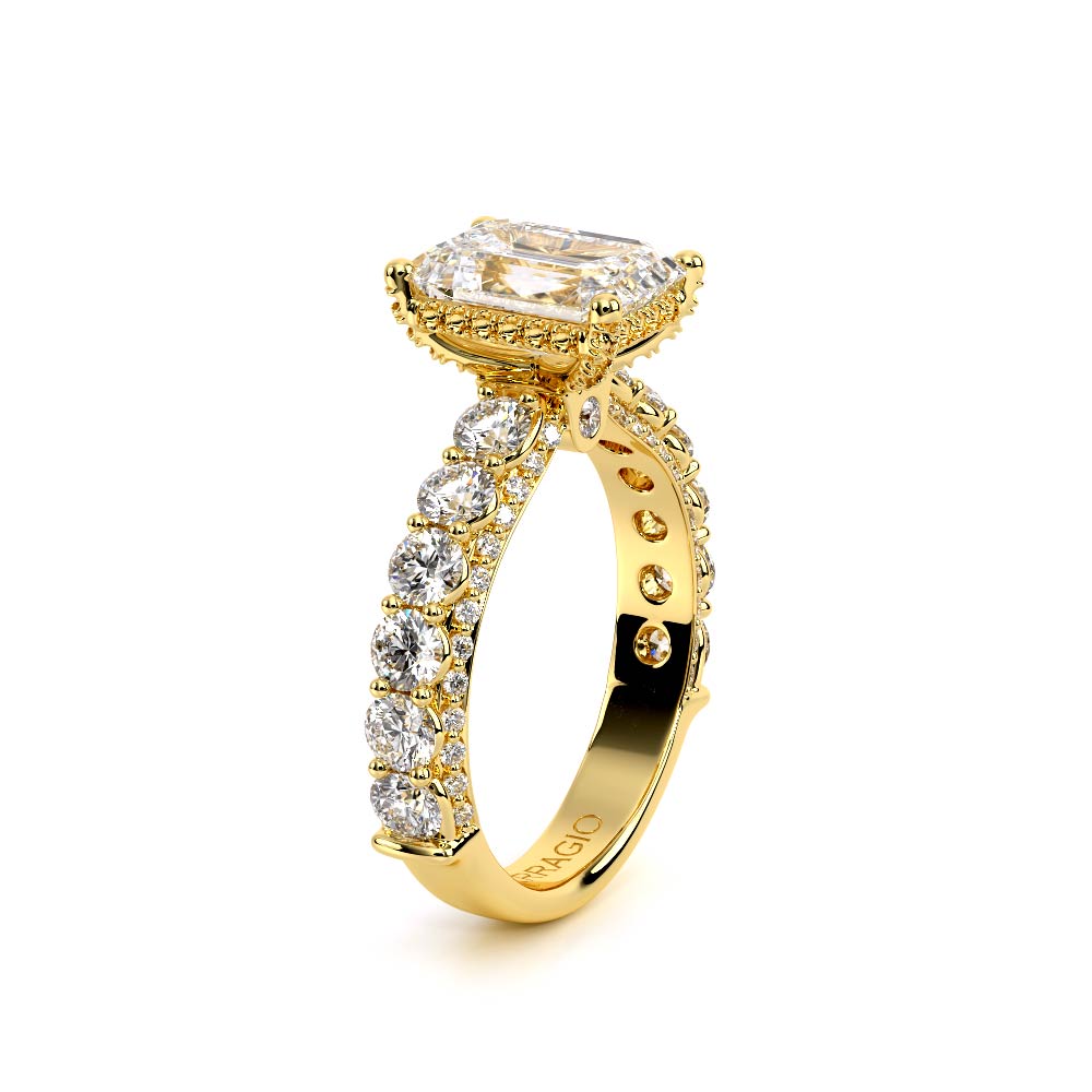 Verragio Pave Emerald Engagement Ring