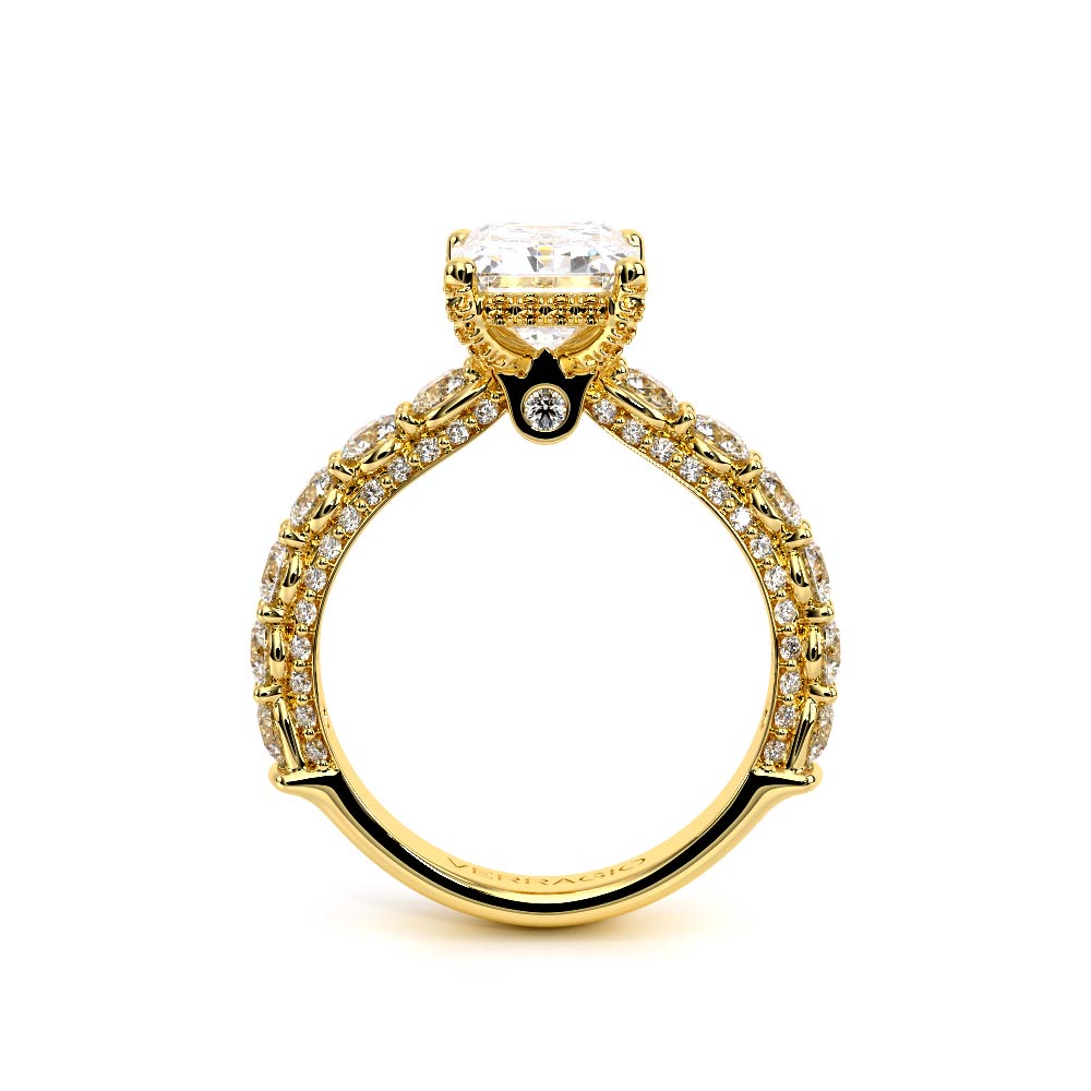 Verragio Pave Emerald Engagement Ring