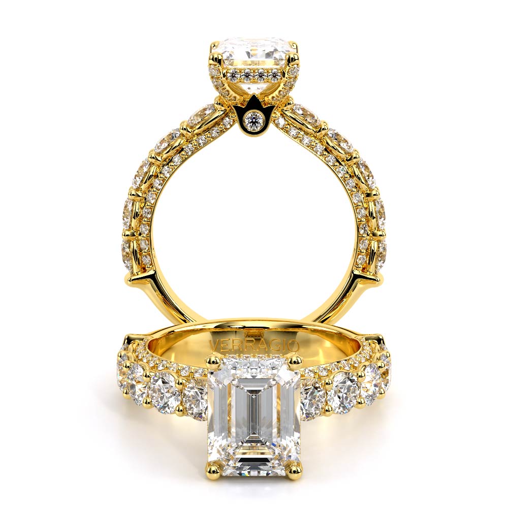 Verragio Pave Emerald Engagement Ring