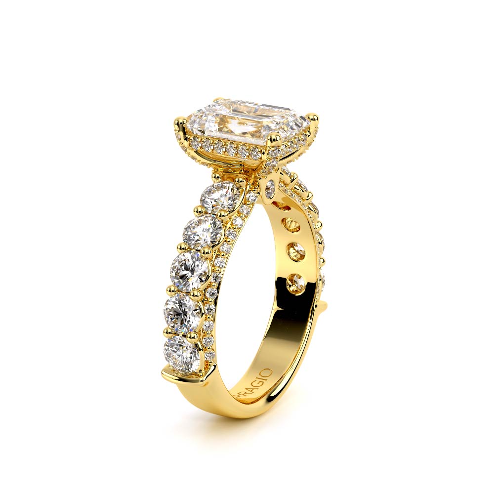 Verragio Pave Emerald Engagement Ring