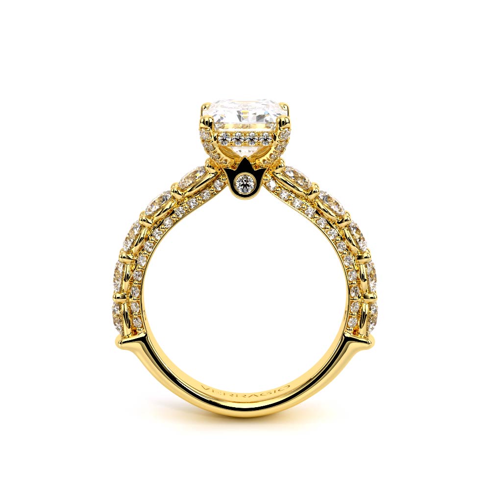 Verragio Pave Emerald Engagement Ring