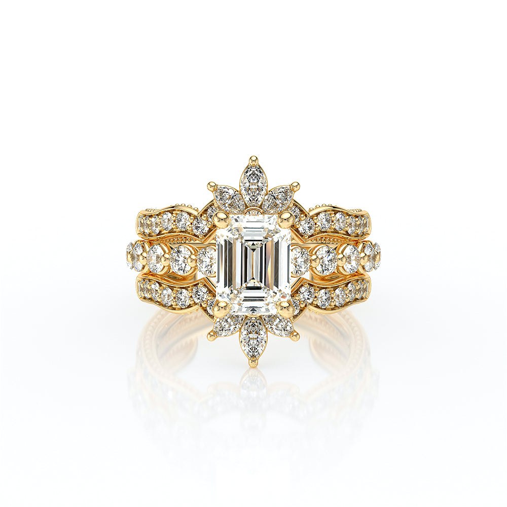 Vanguard-2201EM-18K Yellow Gold Emerald