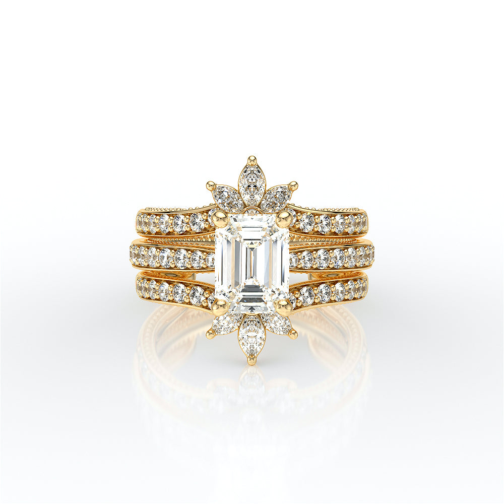 Vanguard-2203EM-14K Yellow Gold Emerald