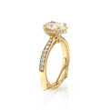 Vanguard-2203PS-14K Yellow Gold Pear