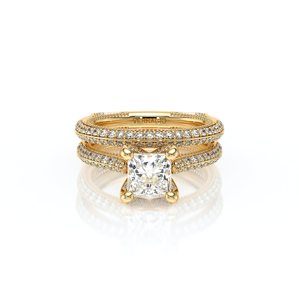 Vanguard-2204P-14K Yellow Gold Princess