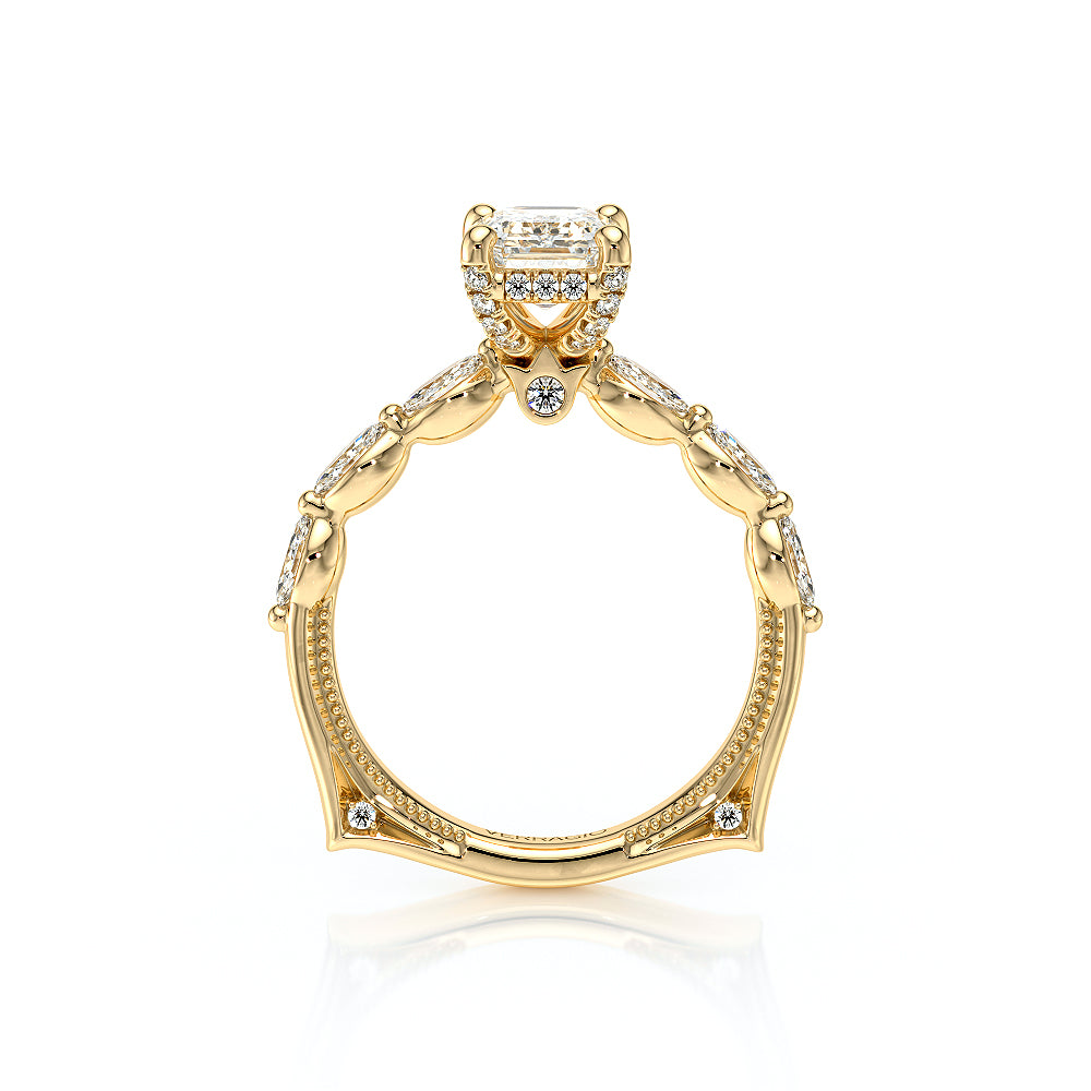Verragio Halo Emerald Engagement Ring