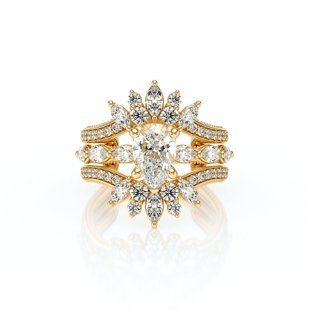 Vanguard-2205ps-14k Yellow Gold Pear