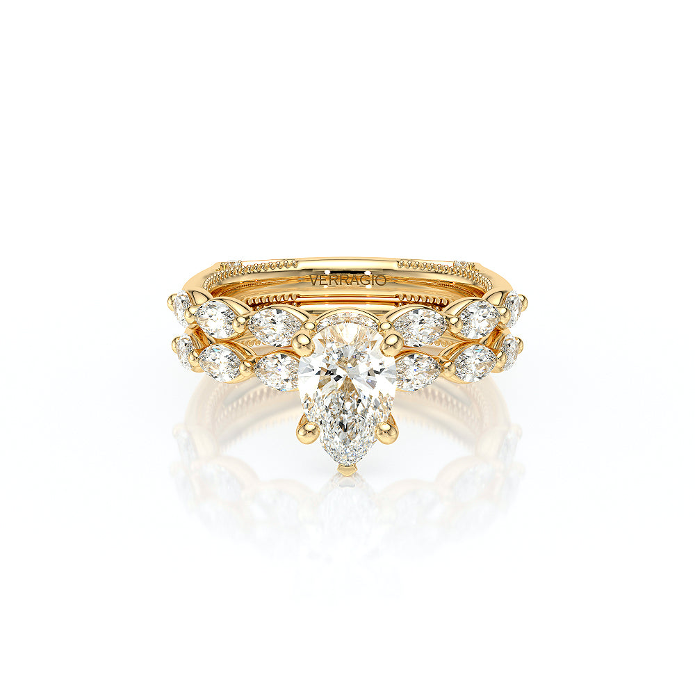 Vanguard-2205ps-14k Yellow Gold Pear