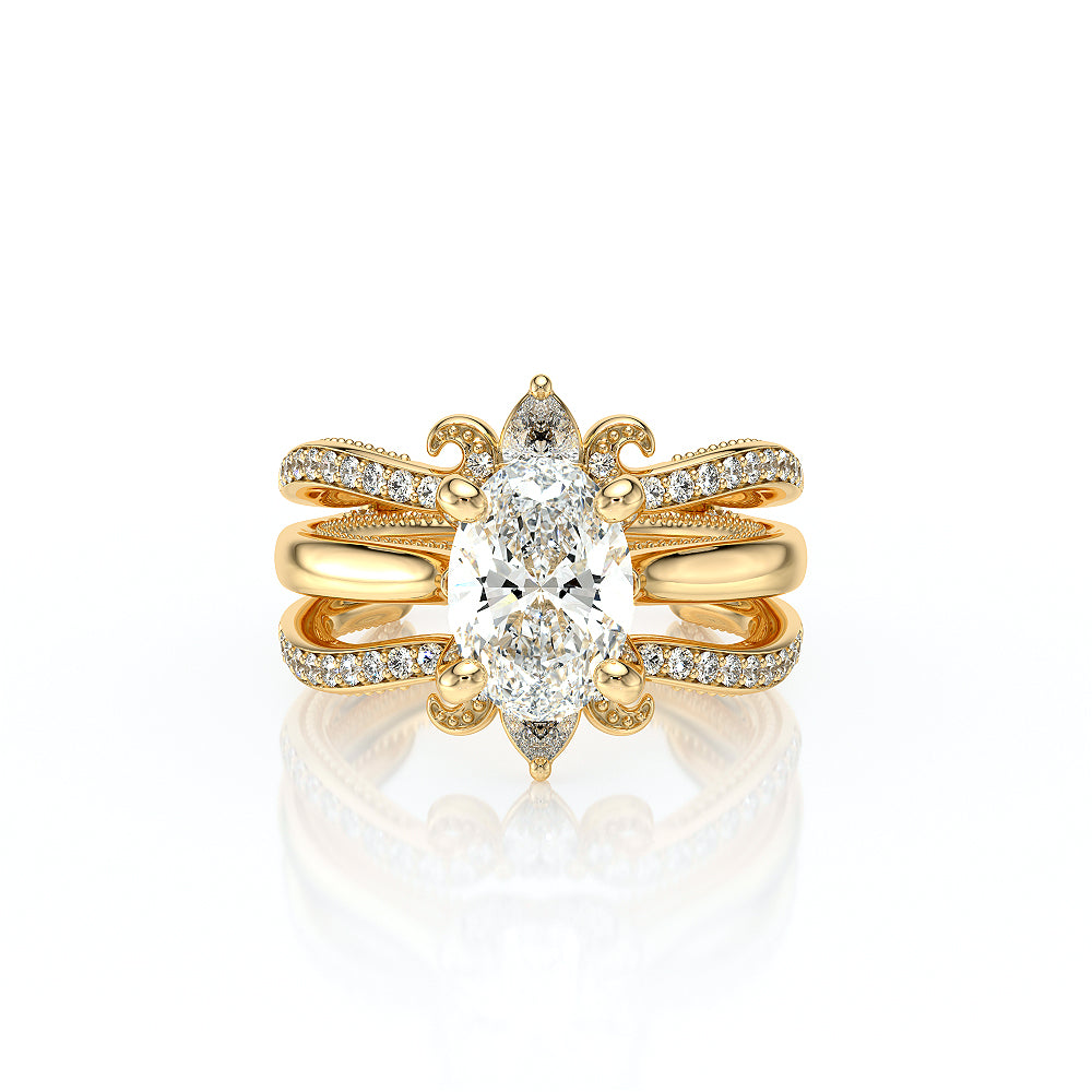 Vanguard-2207OV-S-18K Yellow Gold Oval