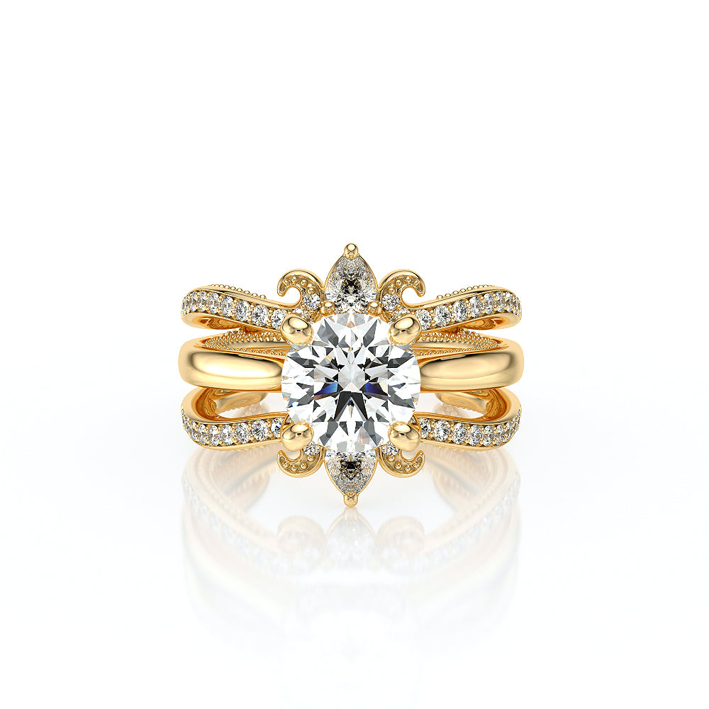Vanguard-2207r-S-14k Yellow Gold Round