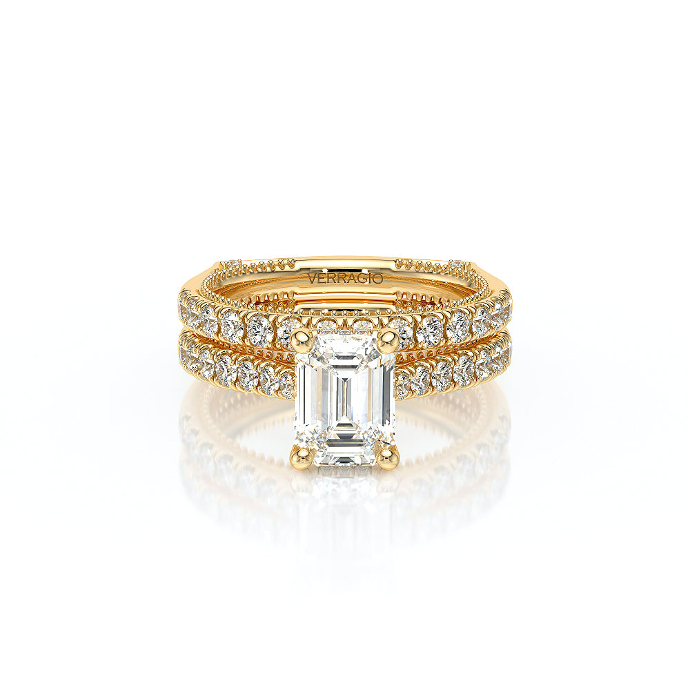 Vanguard-2208EM-14K Yellow Gold Emerald