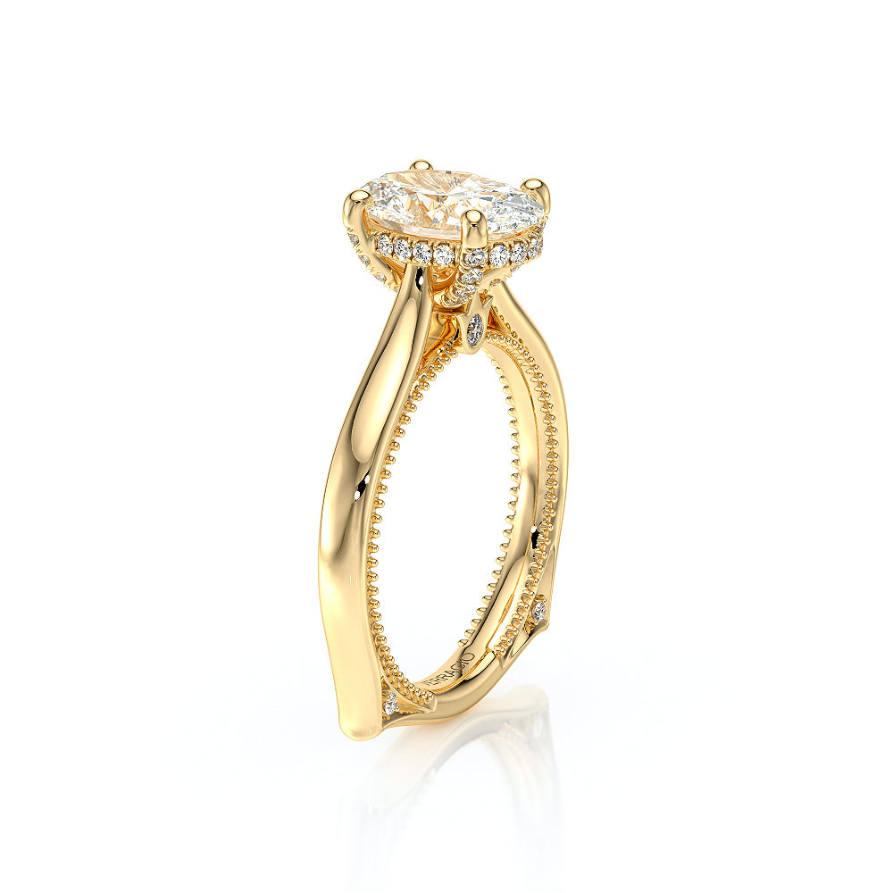 Vanguard-2208OV-S-14K Yellow Gold Oval