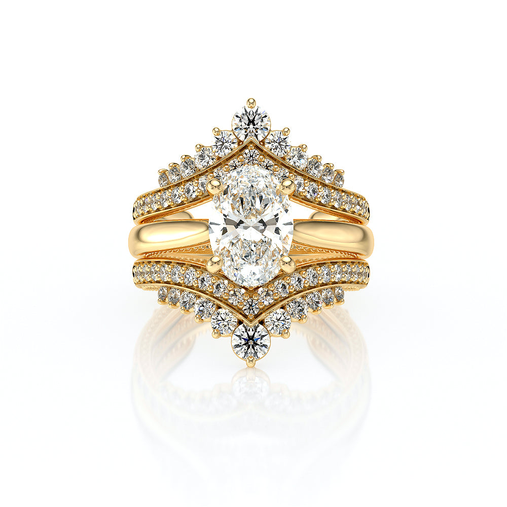 Vanguard-2208OV-S-14K Yellow Gold Oval