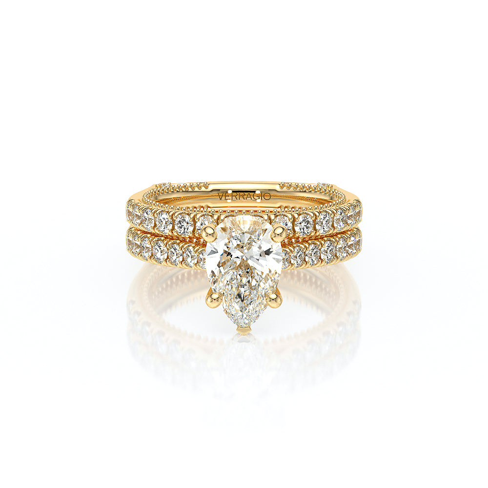 Vanguard-2208PS-18K Yellow Gold Pear