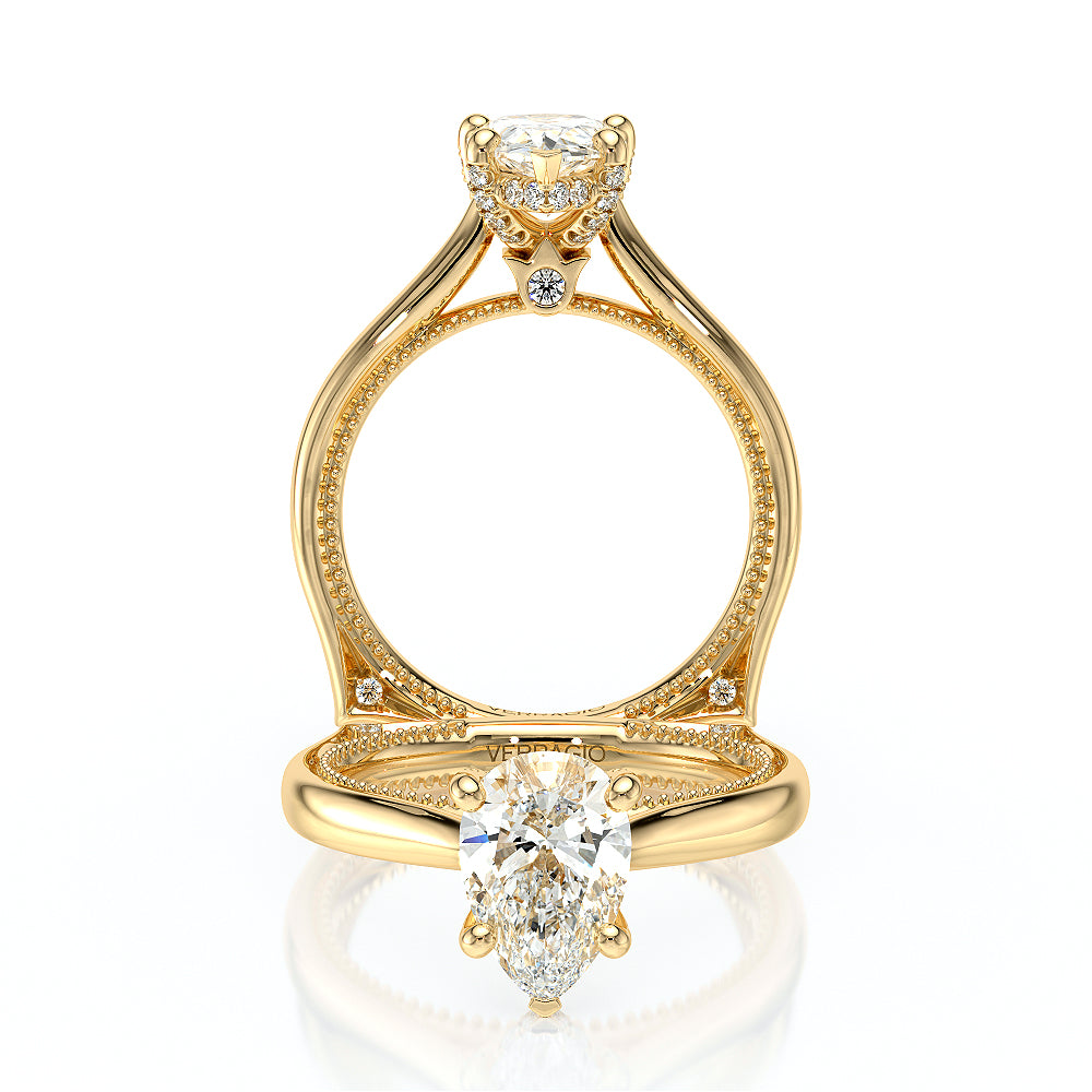 Verragio Halo Pear Engagement Ring