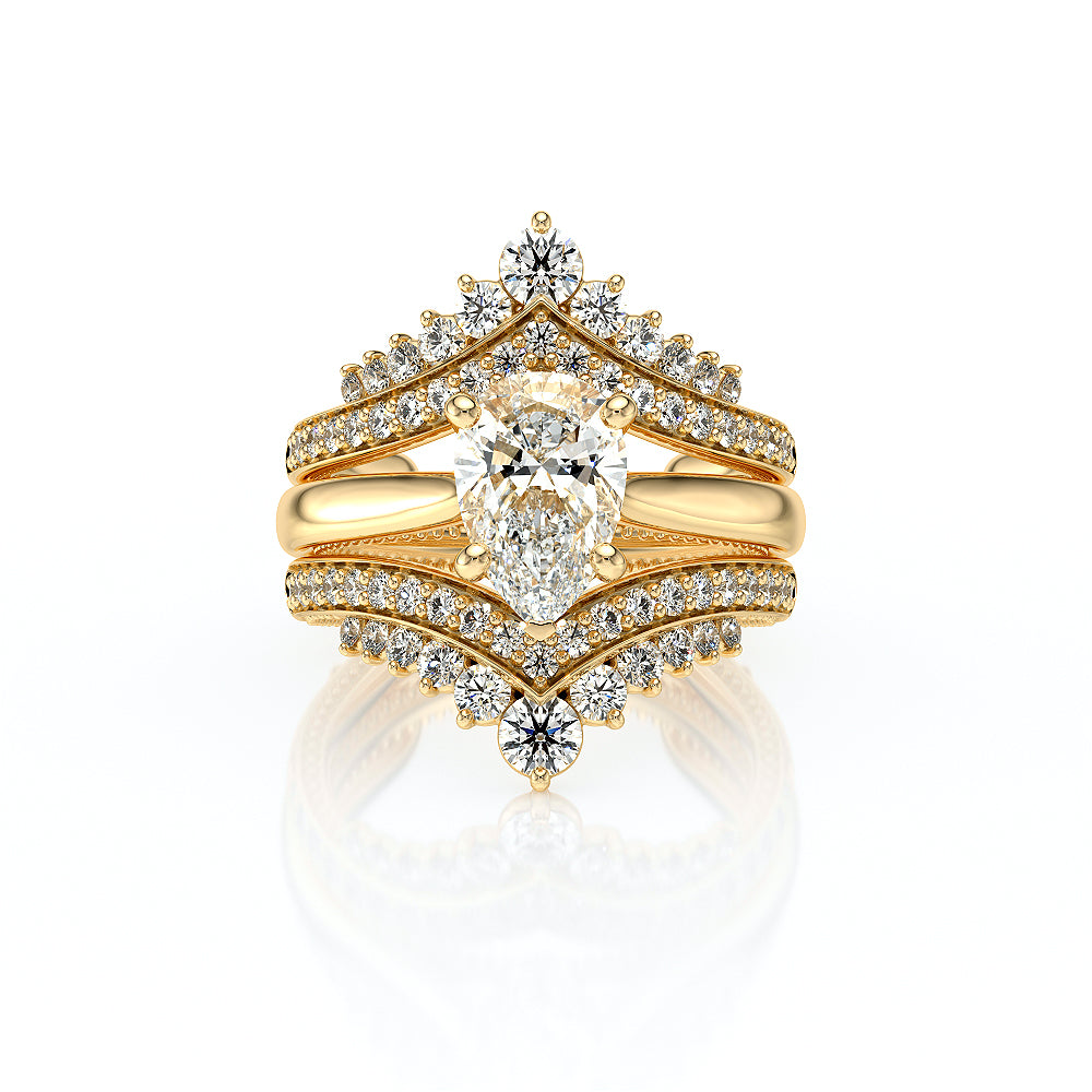 Vanguard-2208ps-S-14k Yellow Gold Pear