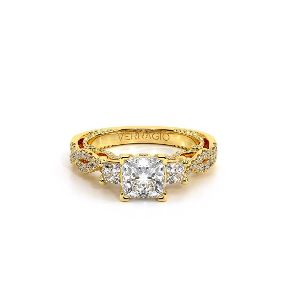 Verragio Three-Stone Princess Engagement Ring